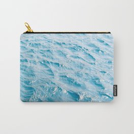 Gradient Tranquil Ocean Shiny Sea Water Carry-All Pouch