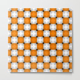 Abstract geometric pattern - orange. Metal Print