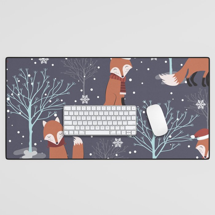 fox in the forest  Desk Mat