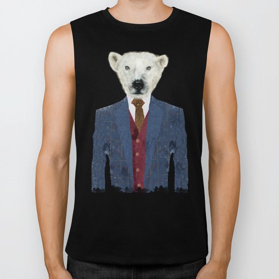 mr polar bear Biker Tank
