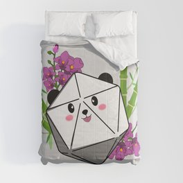D20 Panda Flowers Comforter