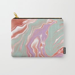 Rose Gold Mint Marble Carry-All Pouch