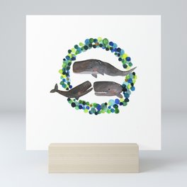 Whale Family of Three Mini Art Print