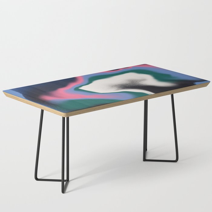 Blue and pink separation swirl abstract Coffee Table