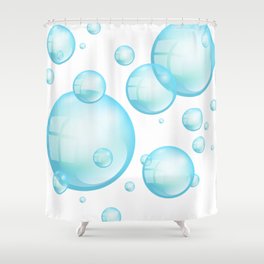 Soap Bubbles Shower Curtain