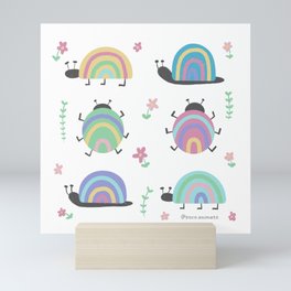 Rainbow Critters Mini Art Print