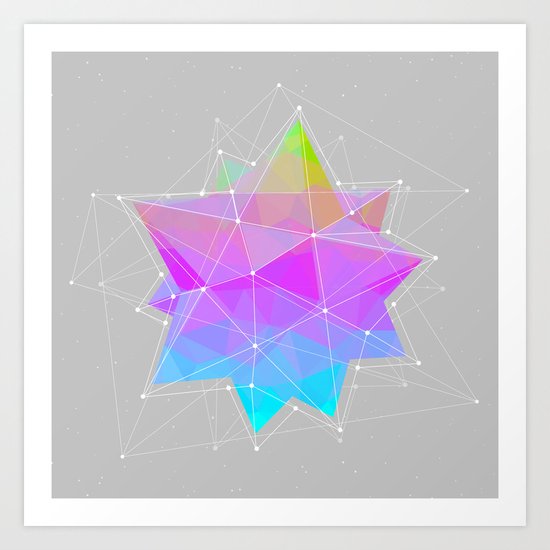 The Dots Will Somehow Connect (Geometric Star) Art Print