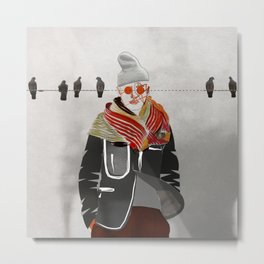The City Metal Print | Collage, People, Illustration, Abstract 