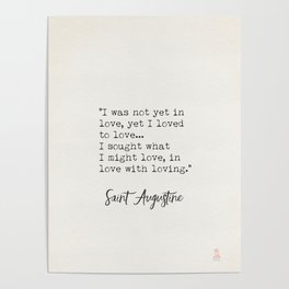 Saint Augustine quote c Poster