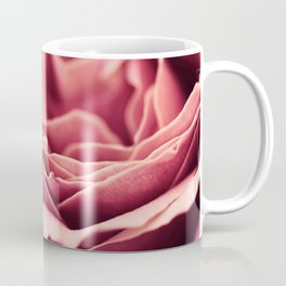 Layers and Layers of Goodness - dusky pink rose macro Coffee Mug