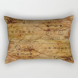 Vintage Steampunk Paper Rectangular Pillow