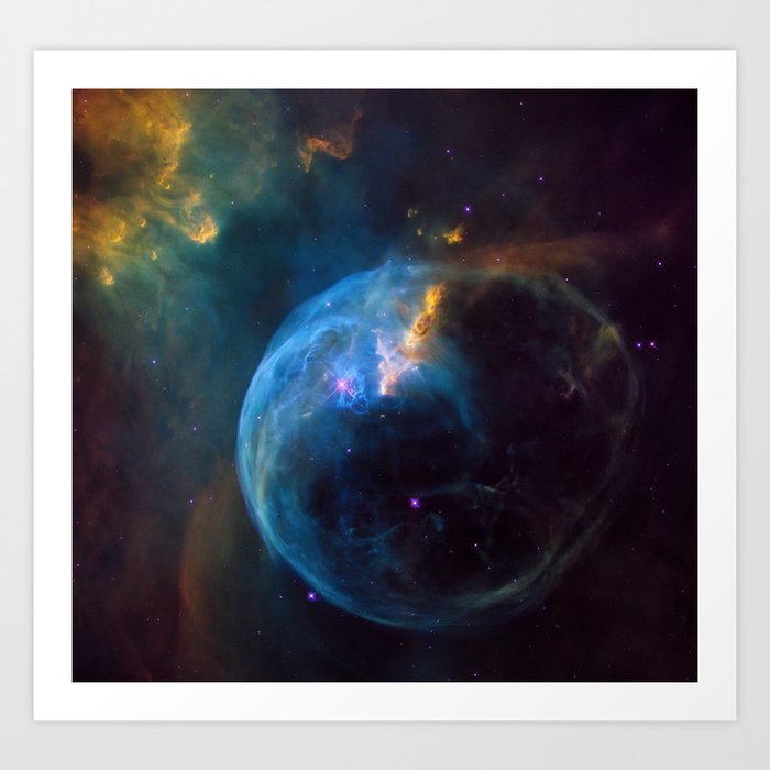 Bubble Nebula Outer Space Galaxy Art Print