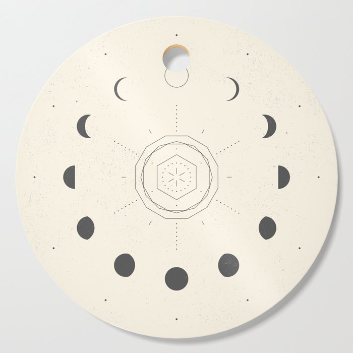 Moon Phases Light Cutting Board