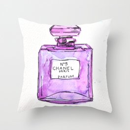 perfume purple Throw Pillow
