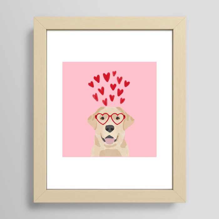 Yellow Lab valentines day labrador retriever dog breed must have gifts retrievers Framed Art Print