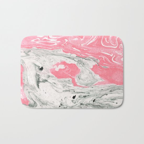Marble + Bubblegum #society6 #decor #buyart Bath Mat