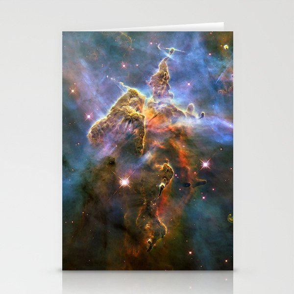 Mystic Mountain (a region in the Carina Nebula)(NASA/ESA Hubble Space Telescope) Stationery Cards