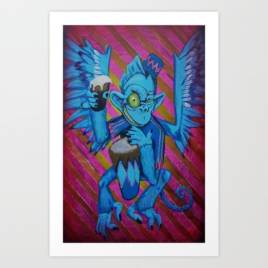 Chris' Flying Monkey Art Print