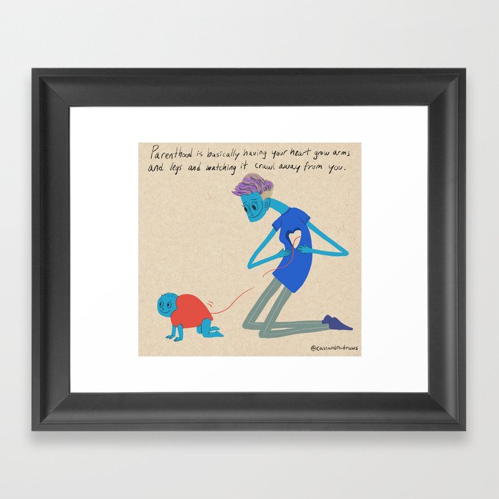 Parenthood Heart Framed Art Print