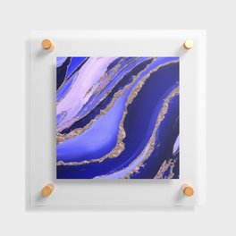 Lapis Blue and Lavender Flow Floating Acrylic Print
