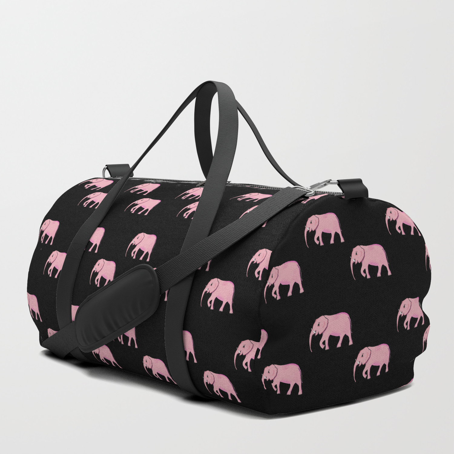 elephant print duffle bag