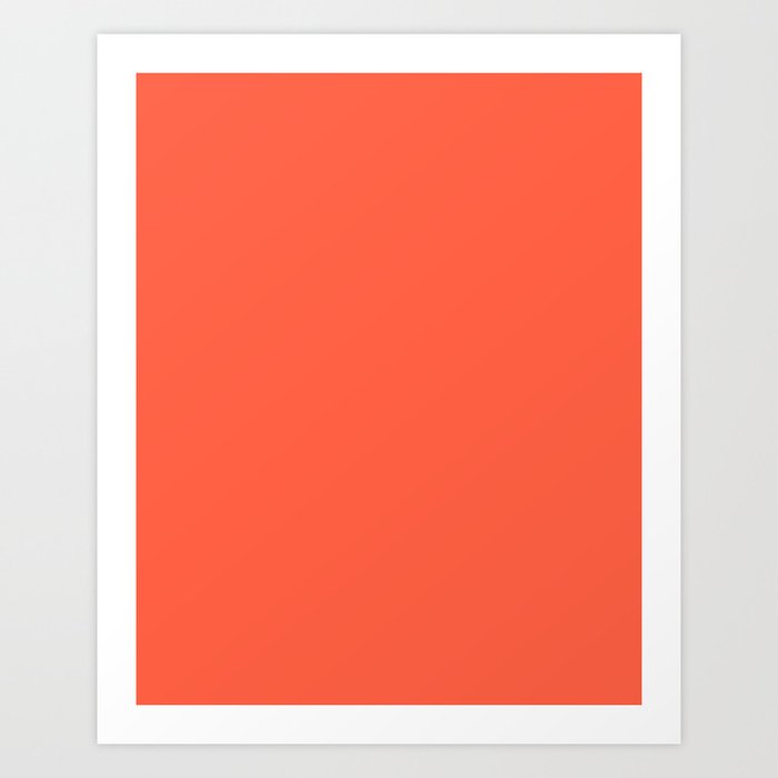 Wild Salmon Pink Color Scheme Home Decor Art Print