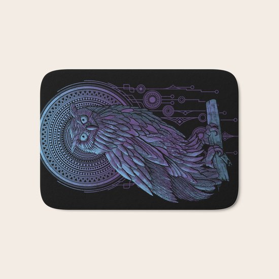 Owl Nouveau II Bath Mat