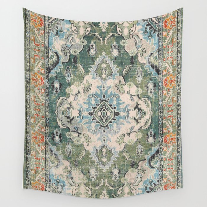 Green Persian rug Wall Tapestry