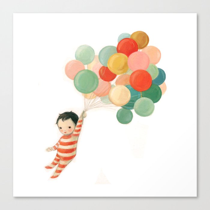 Wonderful Things Balloon Baby by Emily Winfield Martin Canvas Print