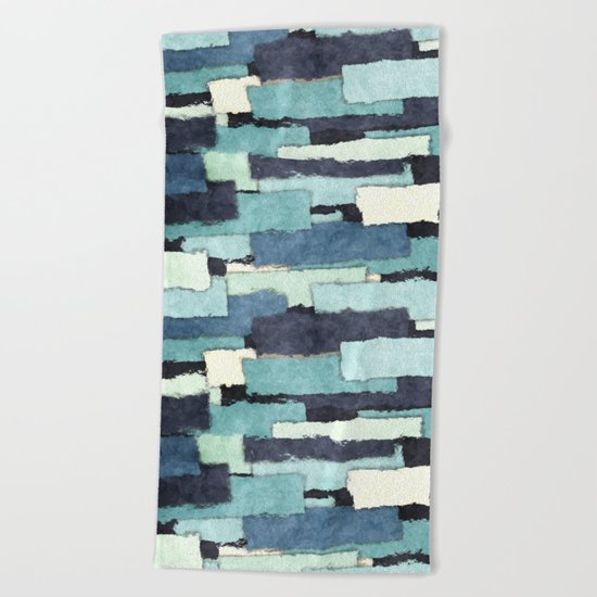 Layers of Colors Pattern Beach Towel