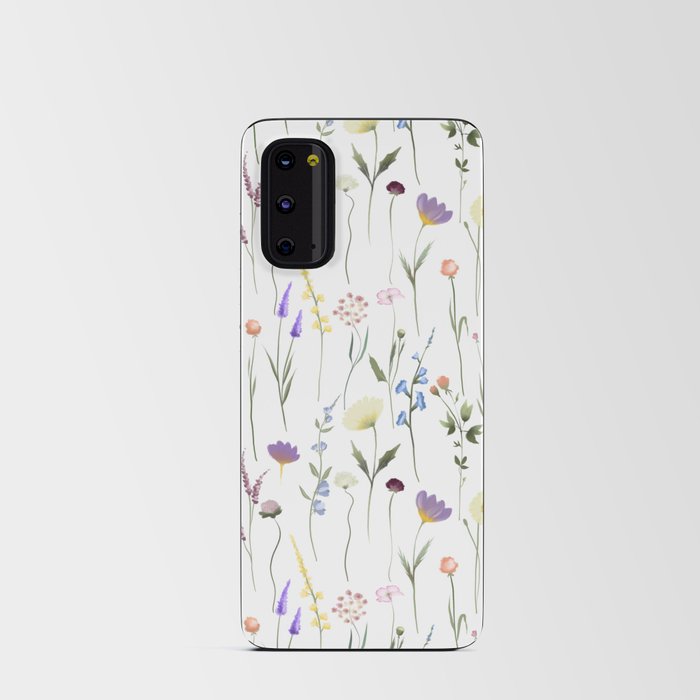 Pretty Wildflowers Floral Pattern Android Card Case