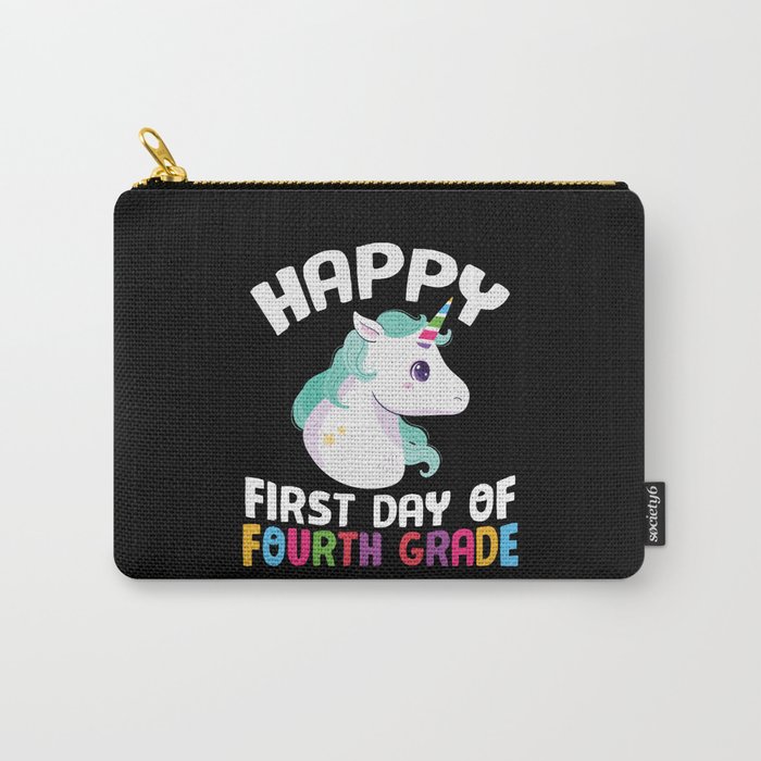 Happy First Day Of Fourth Grade Unicorn Carry-All Pouch