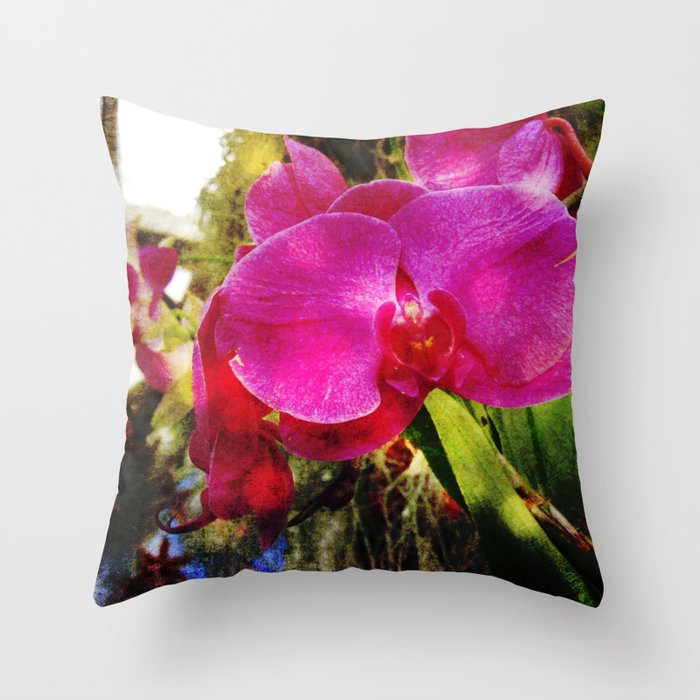 orchids3 Throw Pillow