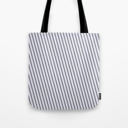 [ Thumbnail: Gray & Lavender Colored Stripes/Lines Pattern Tote Bag ]
