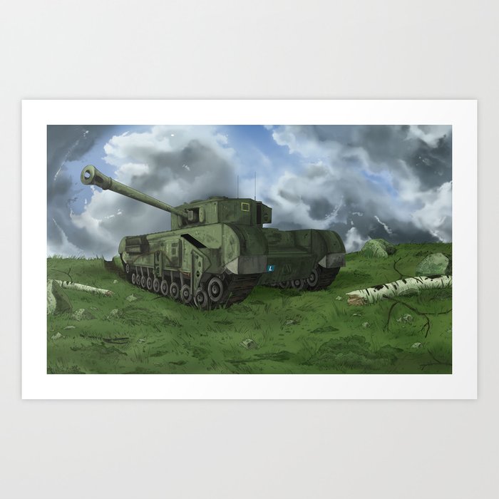 Churchill Tank Art Print