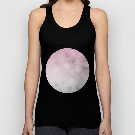 Pink light abstract bokeh design Unisex Tank Top
