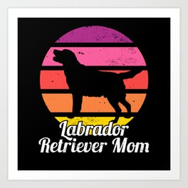 Labrador Retriever Mom I Retro Retriever Mom Art Print