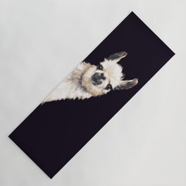 Sneaky Llama in Black Yoga Mat