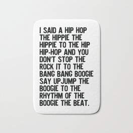 RAPPERS DELIGHT Hip Hop CLASSIC MUSIC Badematte | Musiclyrics, Graphicdesign, Raplyrics, Music, Rappersdelight, 90Srap, Lyrics, Curated, Besthiphopsongs, Thehippie 