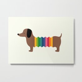 Rainbow Dooooog Metal Print | Happiness, Accordion, Color, Universe, Animal, Joy, Graphicdesign, Dog, Nursery, Curated 