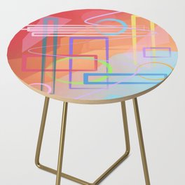Abstract Stroke of Life (D162) Side Table