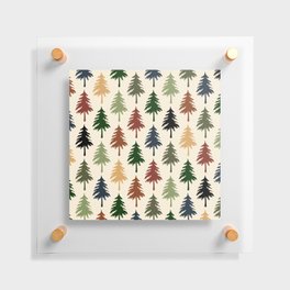 Colorful retro pine forest 2 Floating Acrylic Print
