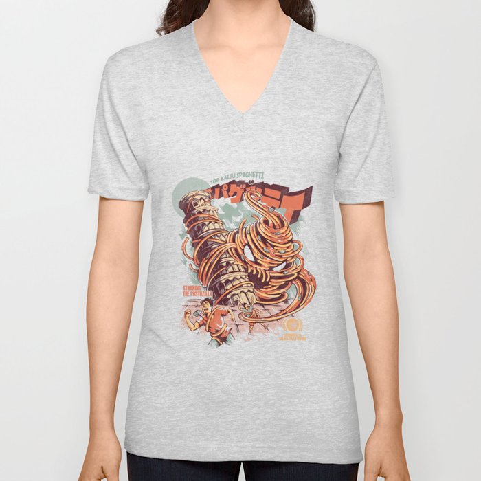 The Kaiju Spaghetti V Neck T Shirt