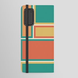 Modular Midcentury Modern Geometric Pattern in Retro Pop Colors Android Wallet Case