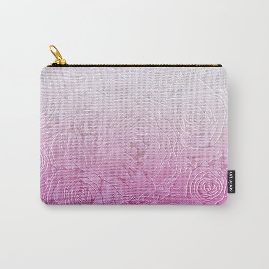 roses and pink gradient Carry-All Pouch