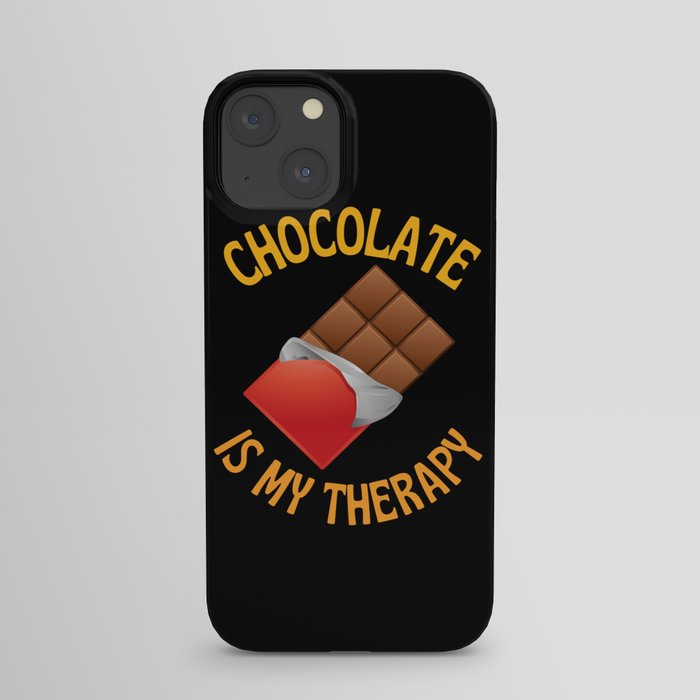 Chocolate Is My Therapy iPhone Case