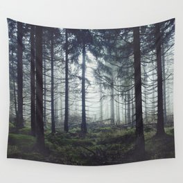 Through The Trees // Fog Forest Home Wall Tapestry