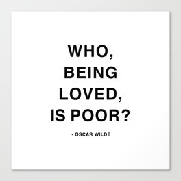 Oscar Wilde Love Quotes  Canvas Print
