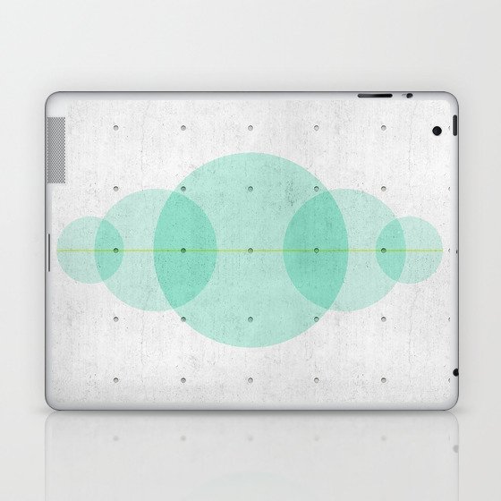 Concrete and Circle Abstract Laptop & iPad Skin