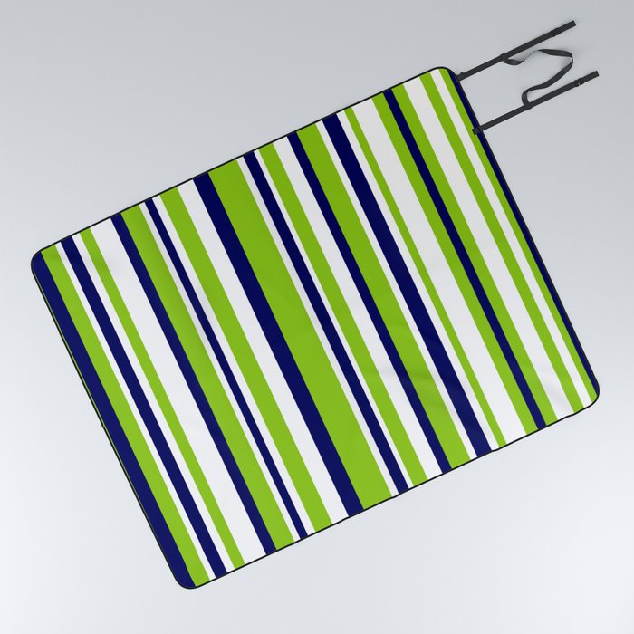 Blue and white best sale striped picnic blanket